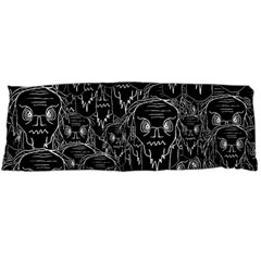 Old Man Monster Motif Black And White Creepy Pattern Body Pillow Case (dakimakura)