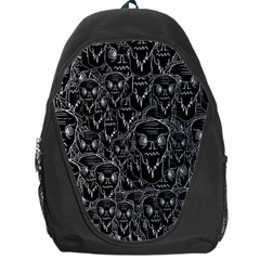 Old Man Monster Motif Black And White Creepy Pattern Backpack Bag