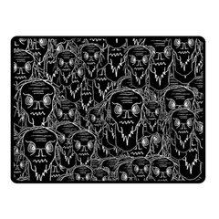 Old Man Monster Motif Black And White Creepy Pattern Two Sides Fleece Blanket (small) by dflcprintsclothing