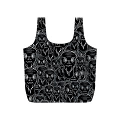 Old Man Monster Motif Black And White Creepy Pattern Full Print Recycle Bag (s) by dflcprintsclothing