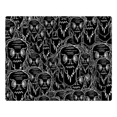 Old Man Monster Motif Black And White Creepy Pattern Two Sides Premium Plush Fleece Blanket (large) by dflcprintsclothing