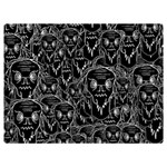 Old man monster motif black and white creepy pattern Two Sides Premium Plush Fleece Blanket (Baby Size) 40 x30  Blanket Front