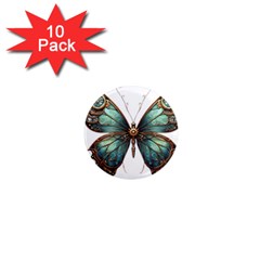 Mechanical Butterfly 1  Mini Magnet (10 Pack) 