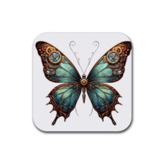 Mechanical Butterfly Rubber Coaster (square) by CKArtCreations