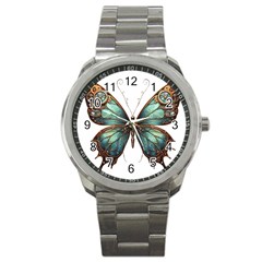 Mechanical Butterfly Sport Metal Watch by CKArtCreations