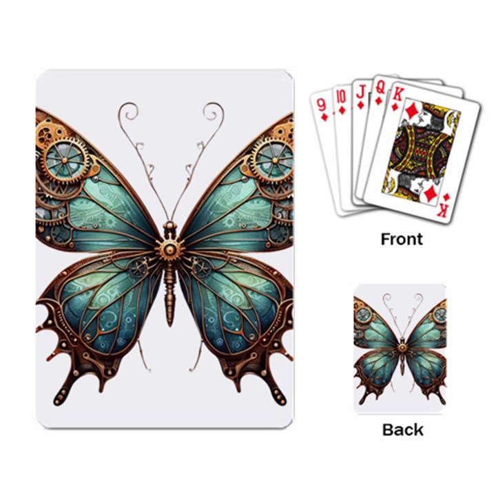 Mechanical Butterfly Playing Cards Single Design (Rectangle)