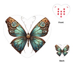 Mechanical Butterfly Playing Cards Single Design (heart)