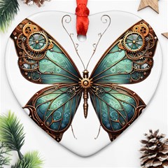 Mechanical Butterfly Heart Ornament (two Sides)