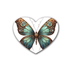 Mechanical Butterfly Rubber Coaster (heart) by CKArtCreations