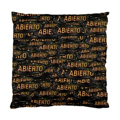 Abierto Neon Lettes Over Glass Motif Pattern Standard Cushion Case (two Sides) by dflcprintsclothing