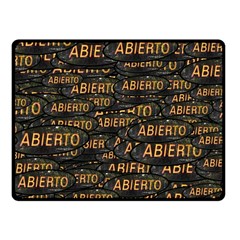 Abierto Neon Lettes Over Glass Motif Pattern Fleece Blanket (small) by dflcprintsclothing