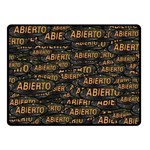 Abierto neon lettes over glass motif pattern Two Sides Fleece Blanket (Small) 45 x34  Blanket Front