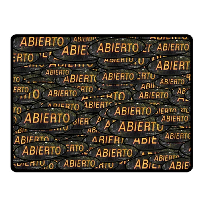 Abierto neon lettes over glass motif pattern Two Sides Fleece Blanket (Small)