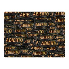 Abierto Neon Lettes Over Glass Motif Pattern Two Sides Premium Plush Fleece Blanket (mini) by dflcprintsclothing