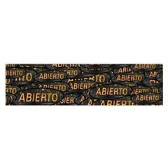 Abierto Neon Lettes Over Glass Motif Pattern Oblong Satin Scarf (16  X 60 ) by dflcprintsclothing