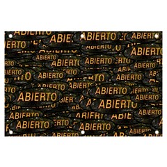 Abierto Neon Lettes Over Glass Motif Pattern Banner And Sign 6  X 4  by dflcprintsclothing