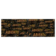 Abierto Neon Lettes Over Glass Motif Pattern Banner And Sign 12  X 4  by dflcprintsclothing