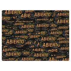 Abierto Neon Lettes Over Glass Motif Pattern Premium Plush Fleece Blanket (extra Small)