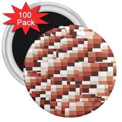 Chromaticmosaic Print Pattern 3  Magnets (100 Pack)