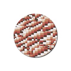 Chromaticmosaic Print Pattern Rubber Coaster (round)