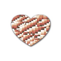 Chromaticmosaic Print Pattern Rubber Coaster (heart) by dflcprintsclothing