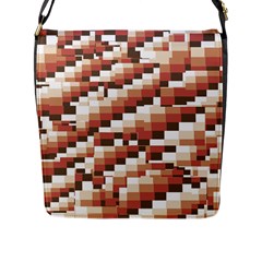 Chromaticmosaic Print Pattern Flap Closure Messenger Bag (l) by dflcprintsclothing