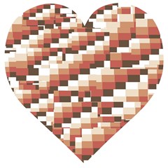 Chromaticmosaic Print Pattern Wooden Puzzle Heart by dflcprintsclothing