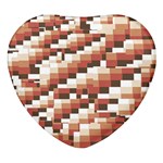 ChromaticMosaic Print Pattern Heart Glass Fridge Magnet (4 pack) Front