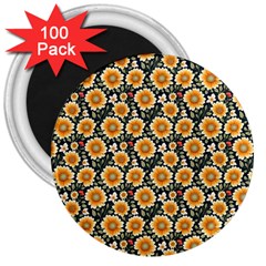 Flower 120424 3  Magnets (100 Pack) by zappwaits