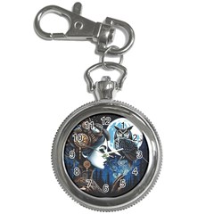 Steampunk Woman With Owl 2 Steampunk Woman With Owl Woman With Owl Strap Key Chain Watches by CKArtCreations