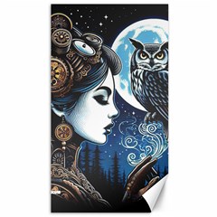 Steampunk Woman With Owl 2 Steampunk Woman With Owl Woman With Owl Strap Canvas 40  X 72  by CKArtCreations