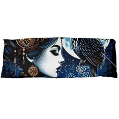 Steampunk Woman With Owl 2 Steampunk Woman With Owl Woman With Owl Strap Body Pillow Case (dakimakura) by CKArtCreations