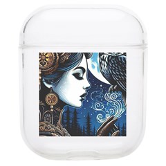 Steampunk Woman With Owl 2 Steampunk Woman With Owl Woman With Owl Strap Soft Tpu Airpods 1/2 Case by CKArtCreations