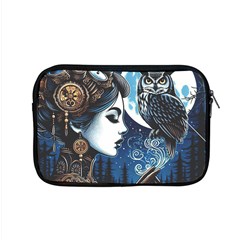 Steampunk Woman With Owl 2 Steampunk Woman With Owl Woman With Owl Strap Apple Macbook Pro 15  Zipper Case by CKArtCreations