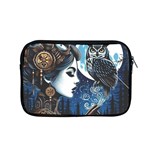 Steampunk Woman With Owl 2 Steampunk Woman With Owl Woman With Owl Strap Apple MacBook Pro 15  Zipper Case Front