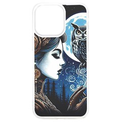 Steampunk Woman With Owl 2 Steampunk Woman With Owl Woman With Owl Strap Iphone 15 Pro Max Tpu Uv Print Case