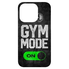 Gym Mode Iphone 14 Pro Black Uv Print Case by Store67