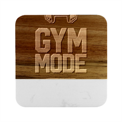 Gym Mode Marble Wood Coaster (square) by Store67