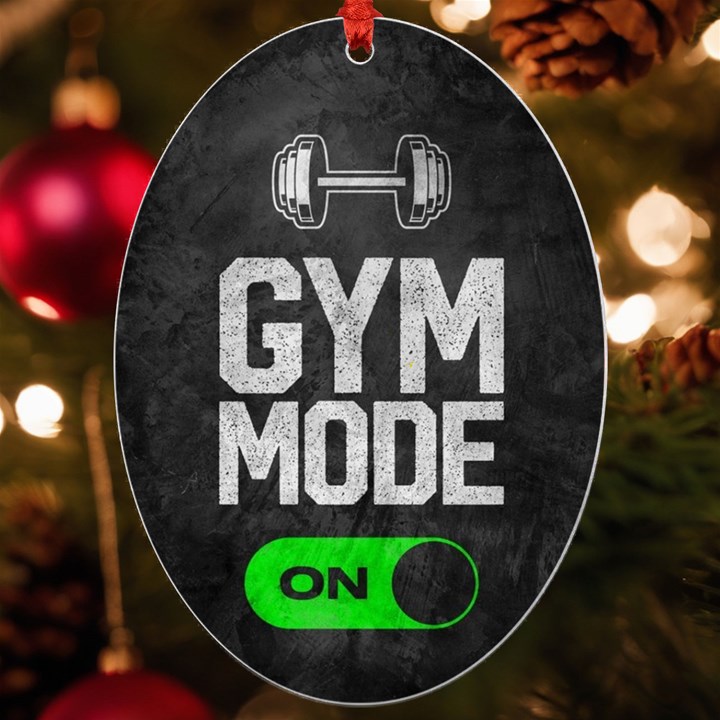 Gym mode UV Print Acrylic Ornament Oval