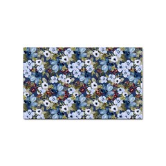 Blue Flowers Dark Blue Flowers Sticker (rectangular) by DinkovaArt