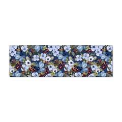 Blue Flowers Dark Blue Flowers Sticker Bumper (100 Pack) by DinkovaArt