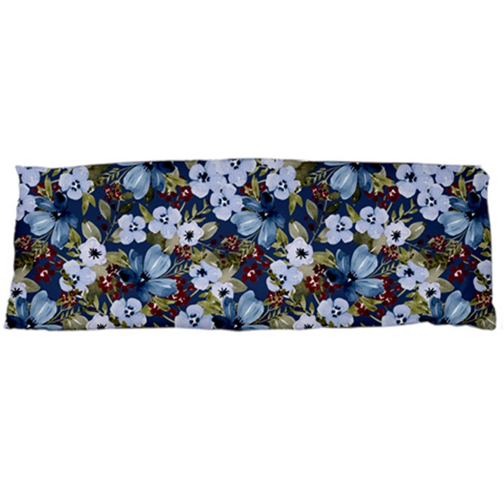 Blue Flowers Dark Blue Flowers Body Pillow Case (Dakimakura)