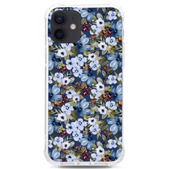 Blue Flowers Dark Blue Flowers Iphone 12/12 Pro Tpu Uv Print Case by DinkovaArt