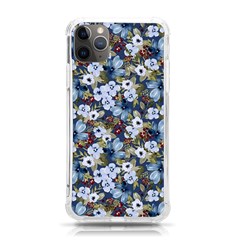 Blue Flowers Dark Blue Flowers Iphone 11 Pro Max 6 5 Inch Tpu Uv Print Case by DinkovaArt