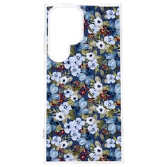 Blue Flowers Dark Blue Flowers Samsung Galaxy S24 Plus 6 7 Inch Tpu Uv Case