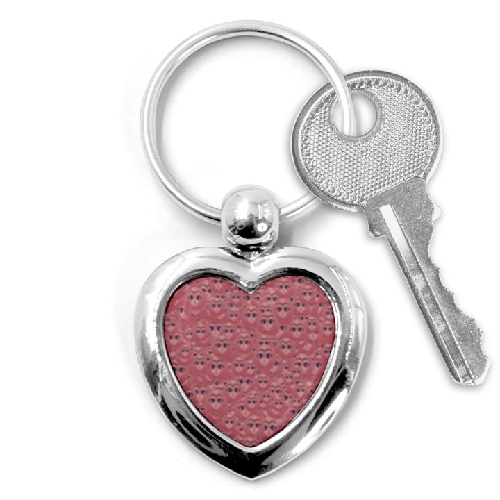 Sweet Emoji Canvas Print Pattern Key Chain (Heart)