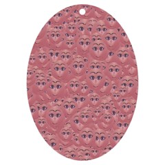 Sweet Emoji Canvas Print Pattern Uv Print Acrylic Ornament Oval by dflcprintsclothing