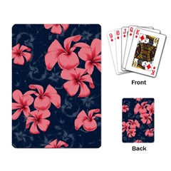 5902244 Pink Blue Illustrated Pattern Flowers Square Pillow Playing Cards Single Design (rectangle) by BlackRoseStore