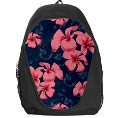 5902244 Pink Blue Illustrated Pattern Flowers Square Pillow Backpack Bag