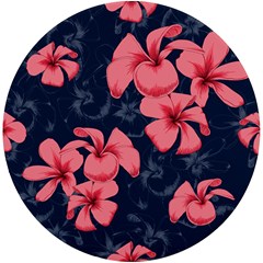 5902244 Pink Blue Illustrated Pattern Flowers Square Pillow Uv Print Round Tile Coaster by BlackRoseStore